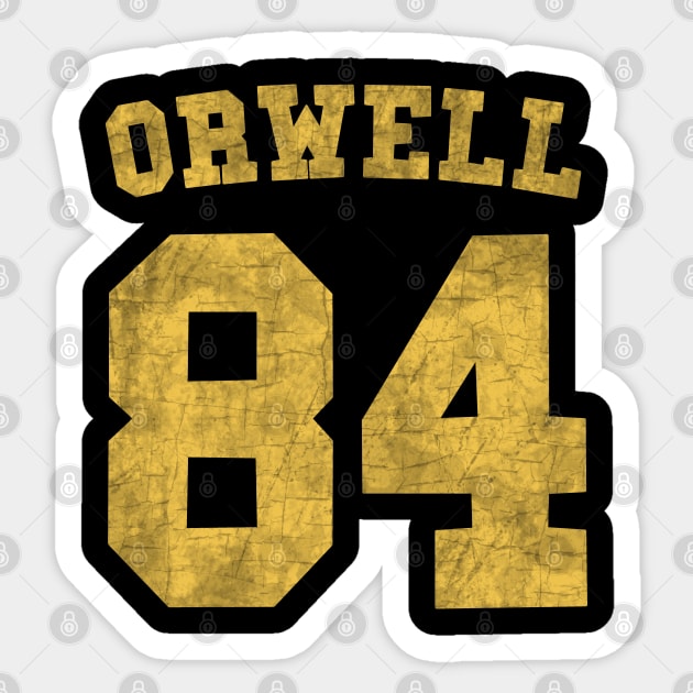 Orwell 84 Sticker by valentinahramov